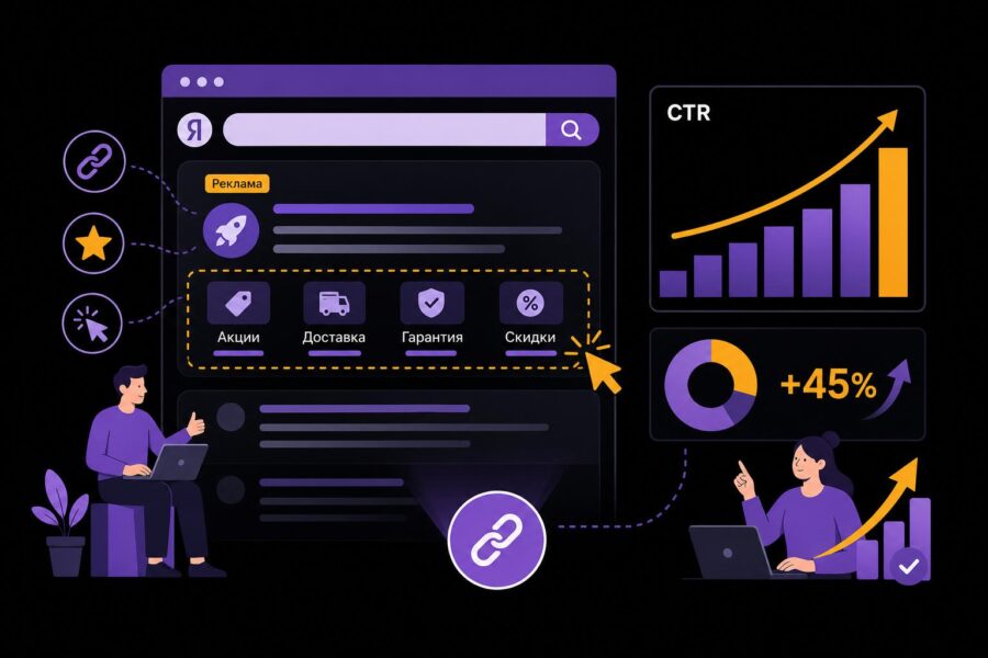 Быстрые ссылки в Яндекс Директ: оформление и влияние на CTR
