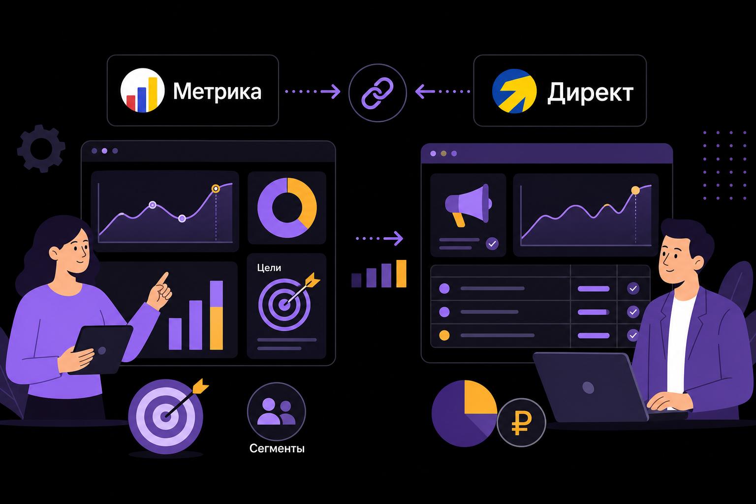 Связка Яндекс Метрика и Яндекс Директ: настройка целей и сегментов