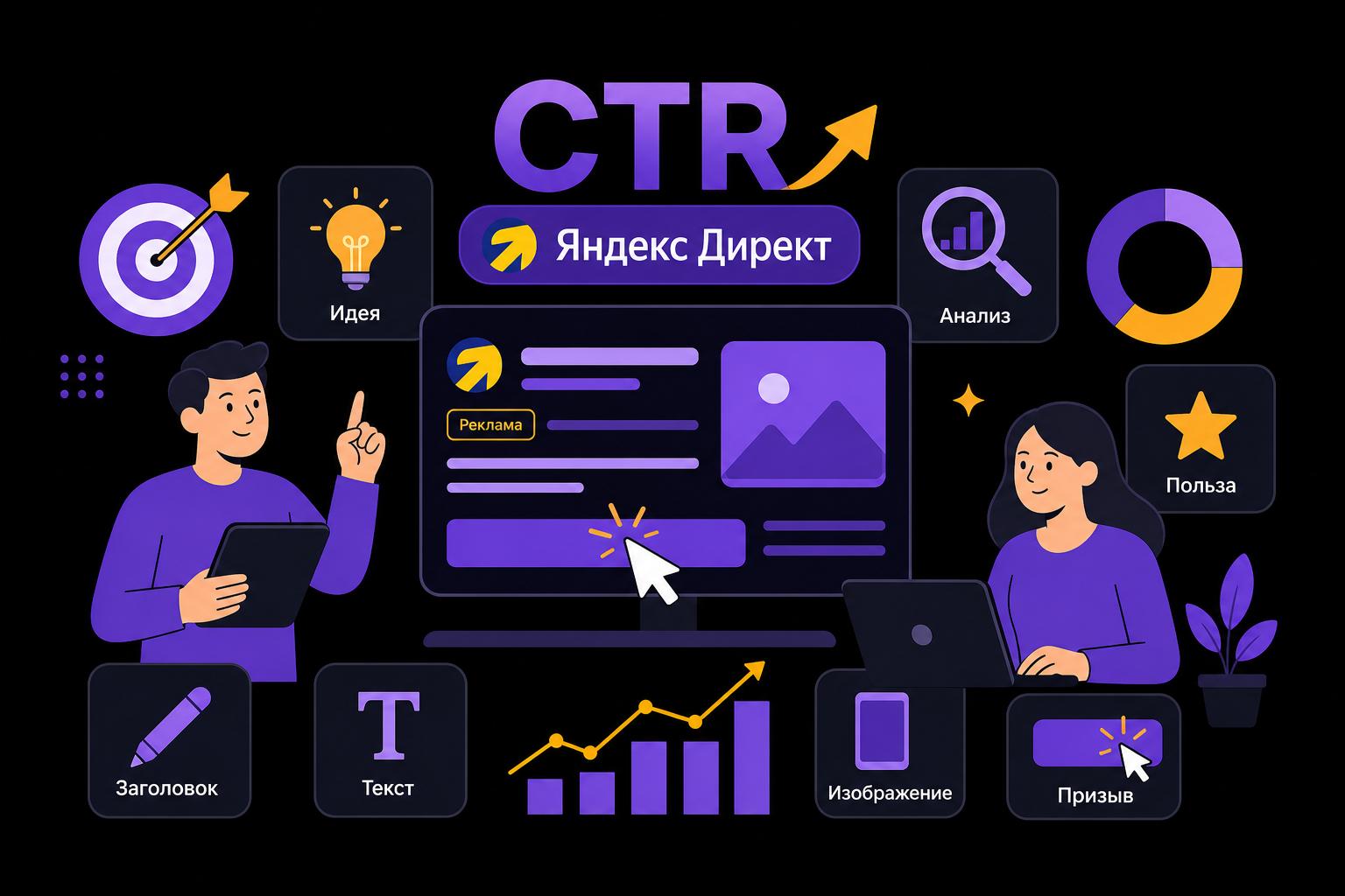 CTR в Яндекс Директ: способы повышения кликабельности объявлений