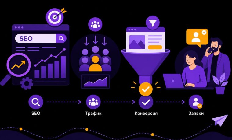 SEO-продвижение бизнеса: как поисковый трафик превращается в заявки