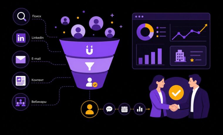 Привлечение B2B-клиентов через интернет: каналы для длинного цикла сделки
