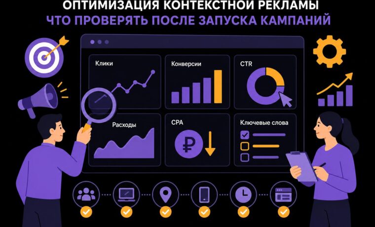 Оптимизация контекстной рекламы: что проверять после запуска кампаний