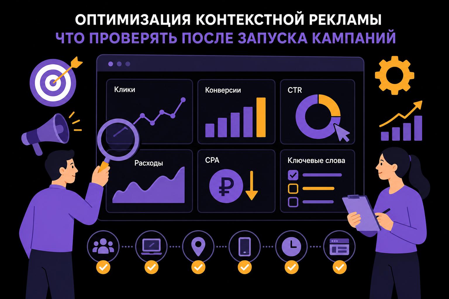 Оптимизация контекстной рекламы: что проверять после запуска кампаний