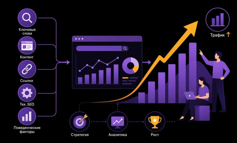 SEO-продвижение сайта: из чего складывается рост видимости и трафика