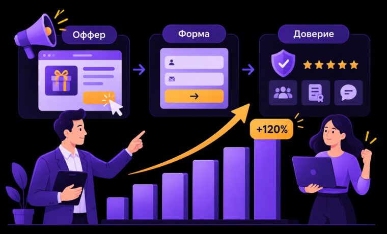 Как увеличить конверсию сайта: работа с оффером, формами и доверием