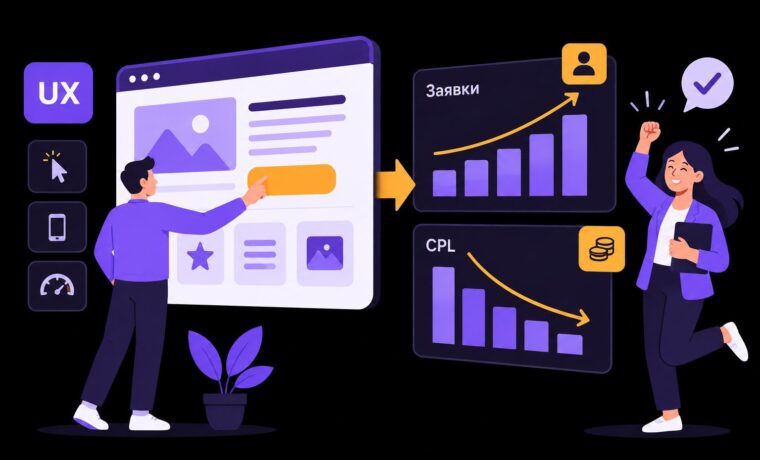 UX сайта для бизнеса: как удобство влияет на заявки и стоимость привлечения