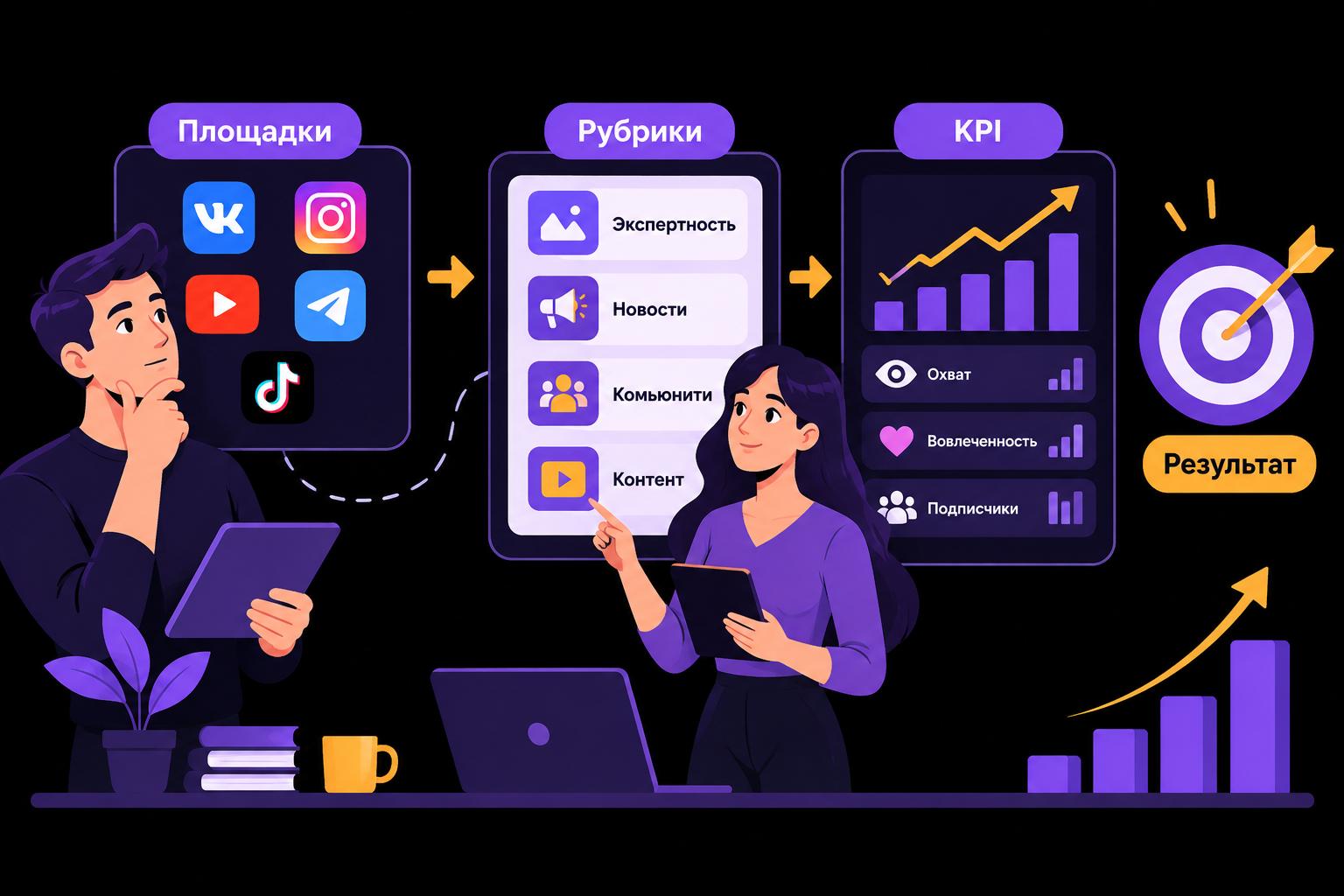 Стратегия SMM: как выбрать площадки, рубрики и KPI