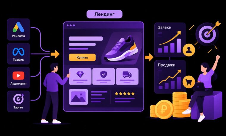 Продающий лендинг: структура страницы для услуги с платным трафиком