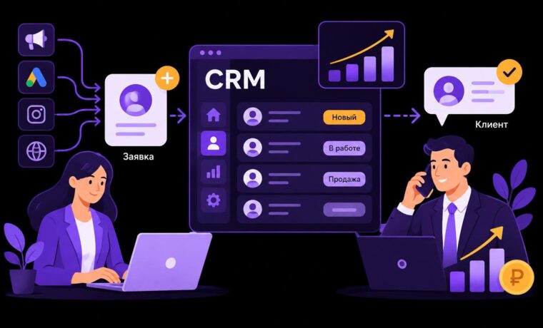 CRM для привлечения клиентов: как не терять заявки после передачи в отдел продаж